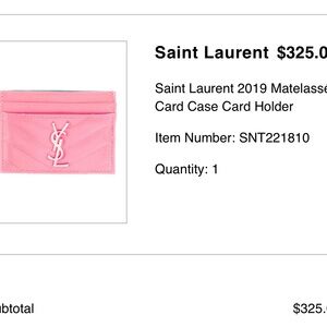 Saint Laurent Vibrant Pink Card Holder